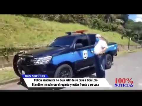 Cobardes le dice Lolo Blandino a Policías que bloquean salida de su casa
