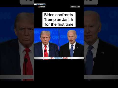 Biden confronted Trump on his remarks about pardoning those convicted of crimes related to Jan. 6.