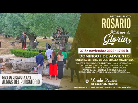 SANTO ROSARIO MEDITADO de hoy Domingo (Misterios Gloriosos) en DIRECTO desde PRADO NUEVO a las 17 h.