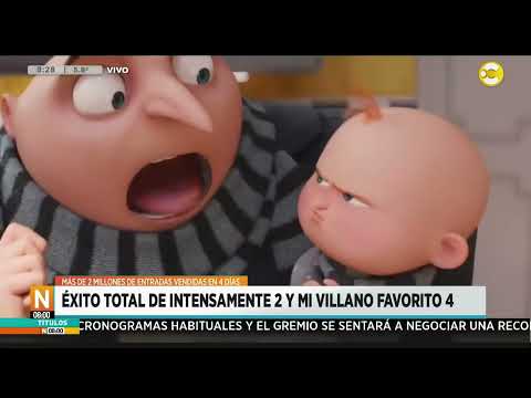 Éxito total de Intensamente 2 y Mi villano favorito 4: 2 millones de entradas ?N8:00? 25-06-24