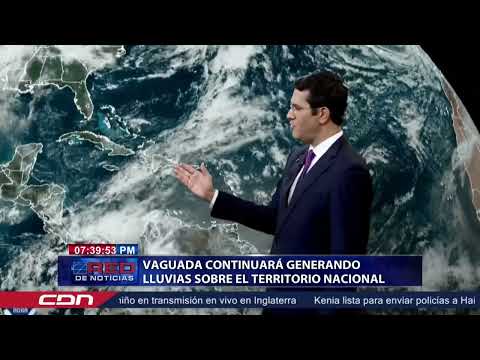Vaguada continuará generando lluvias sobre el territorio nacional