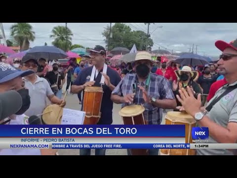 Cierre de vías y protestas en diferentes puntos de Bocas del Toro