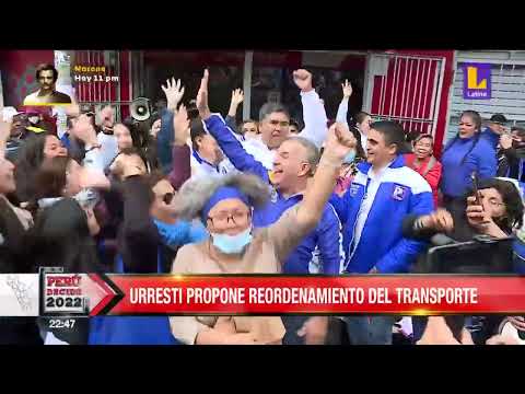 El candidato a la alcaldía de Lima Daniel Urresti propone reordenamiento de transporte