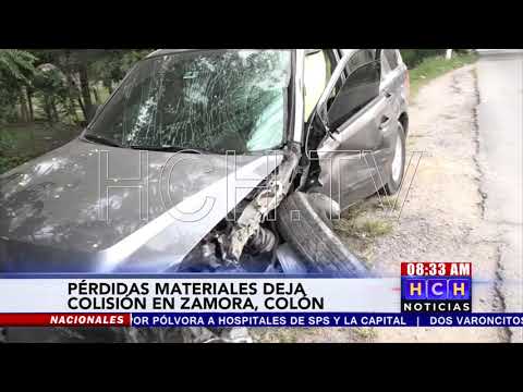 Pérdidas materiales deja colisión en Zamora, Colón