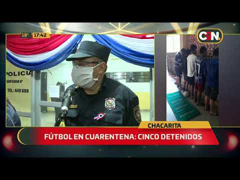 Fútbol en cuarentena: 5 detenidos