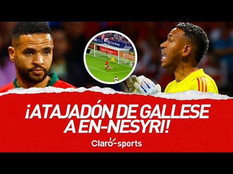 ¡Atajadón de Gallese a En-Nesyri! El portero peruano evita el gol de Marruecos