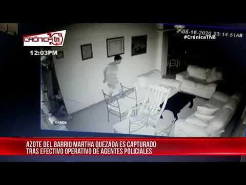 Al estilo Pantera Rosa se mete a robar en vivienda de Managua - Nicaragua