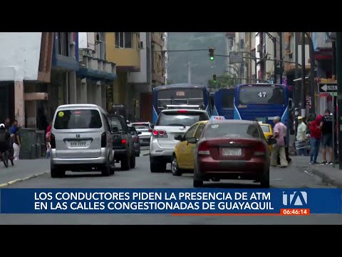 Conductores piden la presencia de la ATM en zonas de congestionamiento vehicular en Guayaquil