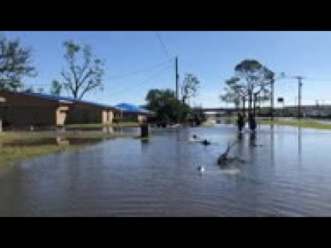 Delta brings flooding to Lake Charles, Louisiana
