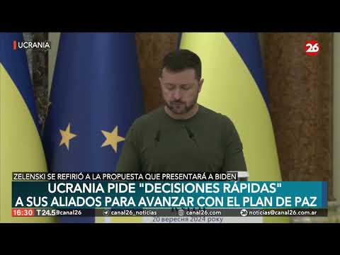 Ucrania solicita decisiones rápidas a sus aliados para avanzar en el plan de paz