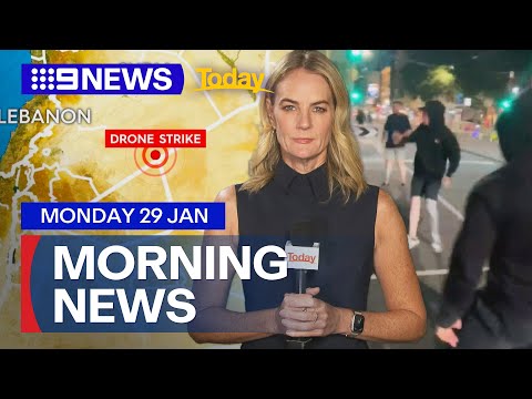 US troops killed in Middle East drone attack; Melbourne football brawl | 9 News Australia