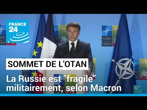 Sommet de l'Otan : la Russie est fragile militairement, selon Emmanuel Macron • FRANCE 24