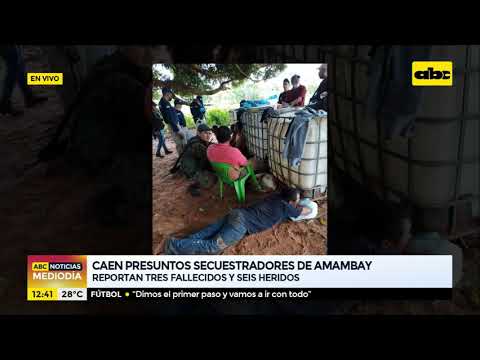 Caen presuntos secuestradores en Amambay
