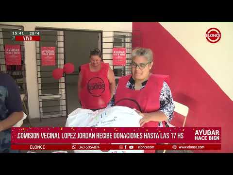 Comisión vecinal López Jordán recibe donaciones