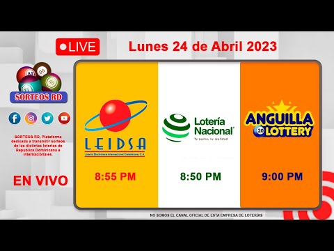 Lotería Nacional LEIDSA y Anguilla Lottery en Vivo ? Lunes 24 de Abril 2023 - 8:55 PM