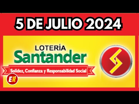 Resultado LOTERIA DE SANTANDER  VIERNES 5 de julio de 2024