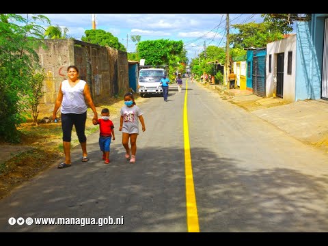 Alcaldía de Managua inaugura calles en el barrio Reyna Sofía