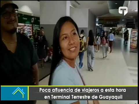 Poca afluencia de viajeros a esta hora en Terminal Terrestre de Guayaquil