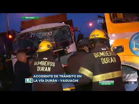 Reportan un accidente de tránsito en la vía Durán-Yaguachi
