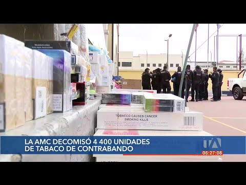 AMC decomisó 4.400 unidades de tabaco en un operativo internacional en El Tejar, centro de Quito