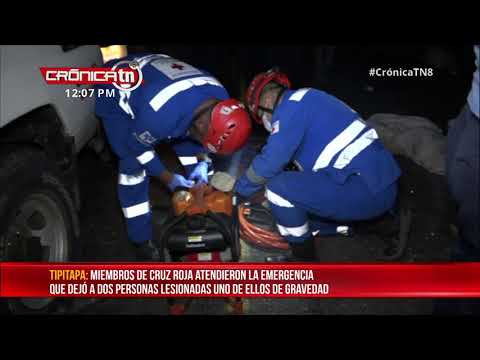 Conductor de camión queda prensado al estrellarse con otro en Tipitapa - Nicaragua