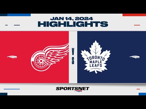 NHL Highlights | Red Wings vs. Maple Leafs - January 14, 2024
