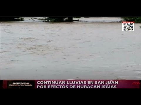 Continúan lluvias en San Juan por efectos de huracán Isaías