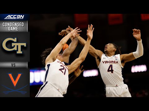 Acc Football Basketball 🏀 Georgia Tech vs. Virginia Condensed Game | 2021-22 ACC Men’s Basketball