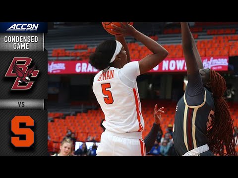 Acc Football Basketball 🏀 Boston College vs. Syracuse Condensed Game | ACC Women’s Basketball (2021-22)