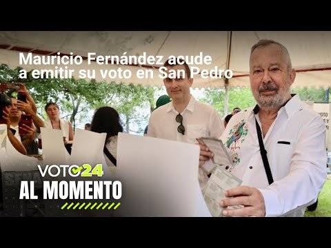 Mauricio Fernández acude a emitir su voto en San Pedro