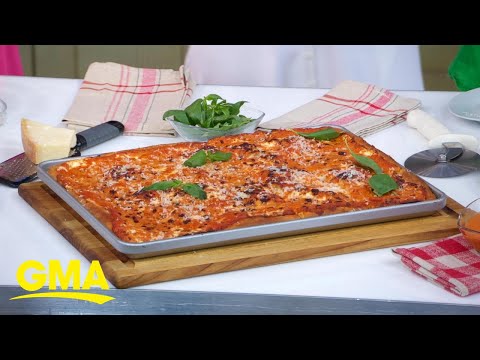 Dishing up a sheet-pan pizza alla vodka with Food Network Magazine