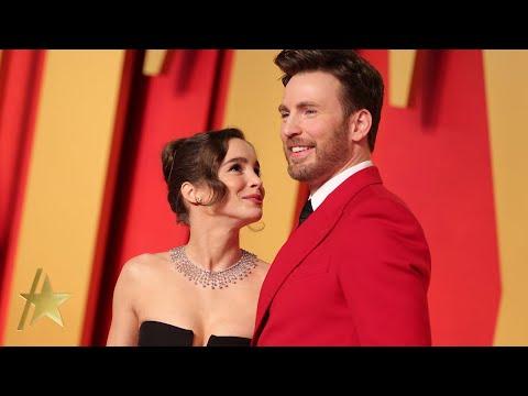 Chris Evans & Wife Alba Baptista Make Red Carpet Debut At 2024 Vanity Fair Oscars Party