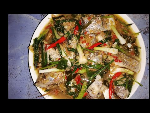 แกงปลานิลใส่ต้นหอมผักชีลาว-เติ แกงปลานิลใส่ต้นหอมผักชีลาว-เติ