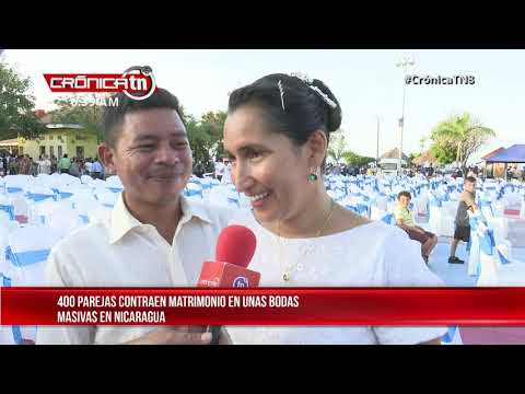 Más 400 parejas dieron el Sí acepto en las Bodas Masivas en la capital - Nicaragua