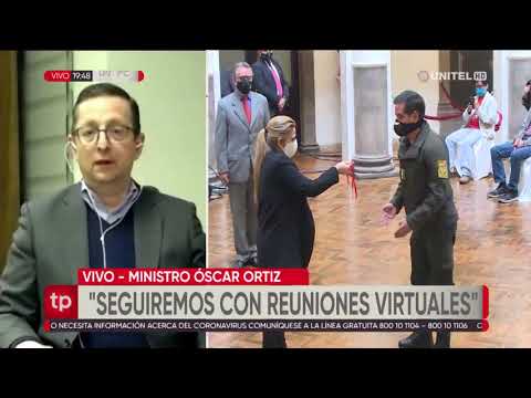 Ministro Órtiz informa de la presidenta Áñez permanece asintomática y trabajará virtualmente