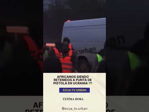 La Policía polaca tratando  de disparar a estudiantes africanos que intentan  huir de Ucrania
