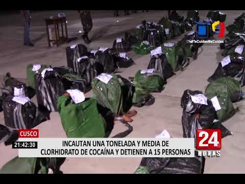 Cusco: capturan a 15 personas con más de una tonelada de cocaína