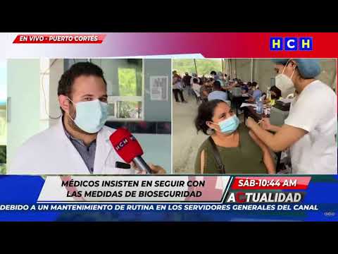 Alta positividad de casos covid-19 en hospital de Puerto Cortes;médicos instan a población a vacuna