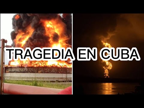 Explosión en depósito de combustible en Cuba.