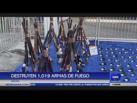 Destruyen más de mil armas de fuego en Ancón