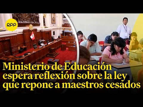 Ministra de Educación espera reflexión del Congreso sobre la ley que repone a maestros no aprobados