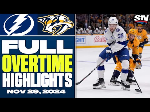 Tampa Bay Lightning at Nashville Predators | FULL Overtime Highlights - November 29, 2024
