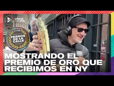 Mostrando el premio de oro por Nueva York | Crónicas del show de Bono en #Perros2023