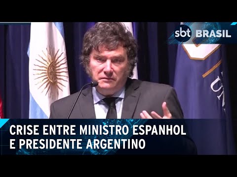 Ministro espanhol insinua que Javier Milei é usuário de drogas | SBT Brasil (04/05/24)