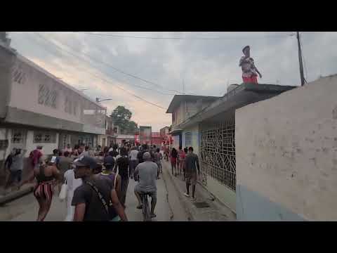 ¡Libertad!, ¡Abajo la dictadura! Mostramos el RECORRIDO de la PROTESTA por las calles de Bayamo