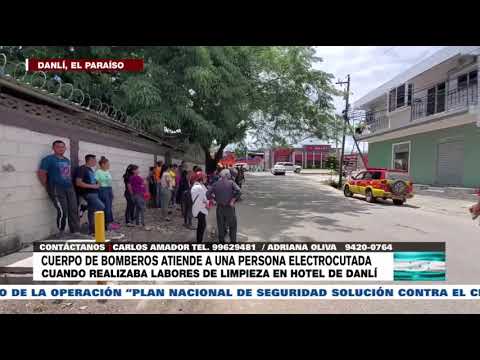 Descarga eléctrica por poco mata a empleado de un hotel en Danlí