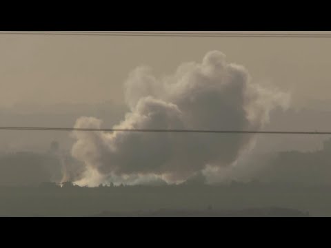 Smoke seen rising over Gaza as Israel-Hamas war continues