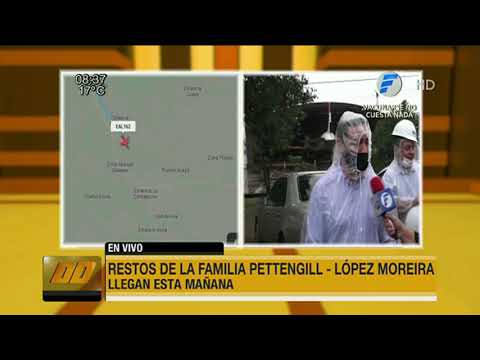 Restos de familia Pettengill-López Moreira llegan este jueves