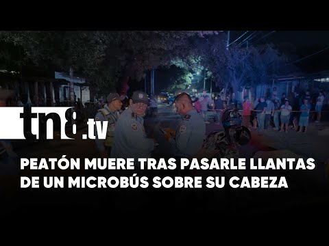 Peatón muere arrollado por microbús en La Fuente