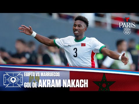 Gol de Akram Nakach | Egipto vs Marruecos 0-5 | Juegos Olímpicos París 2024 | Telemundo Deportes